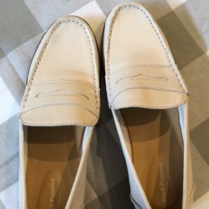 Never worn before hush puppies slip on shoes